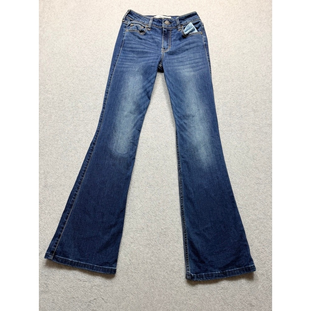 Hollister Mid-Ride Boot Jeans Blue Denim Womens Size 25